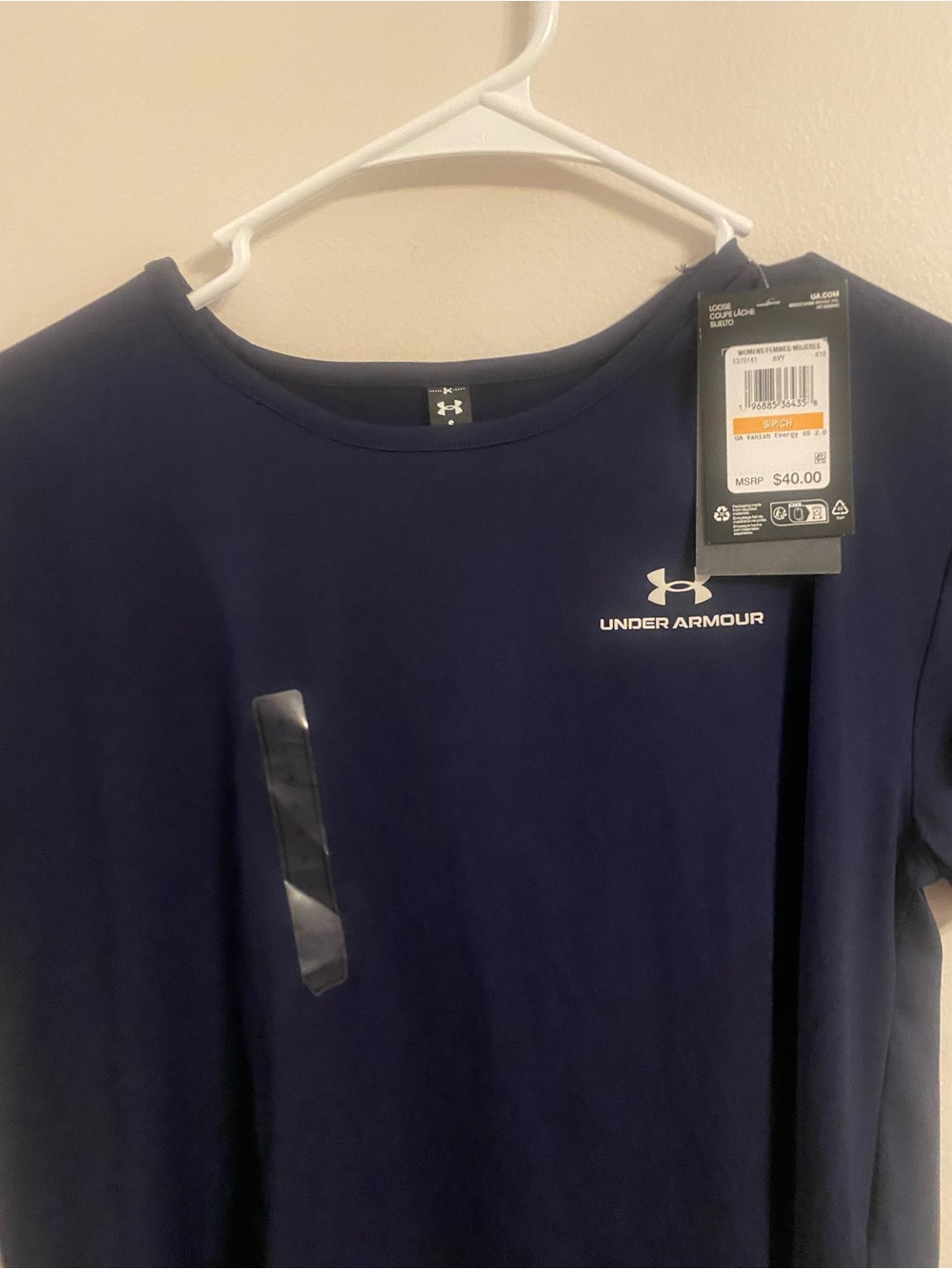 Under Armour women’s Navy Short Sleeve Performance Tee Sz small